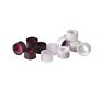13-425 Screw Thread Cap, Polypropylene, Black, Red PTFE/White Silicone, 100/pack