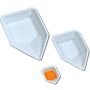 Weigh boat, pour, small (43 x 58 x 13mm), polystyrene, white, 500/Case