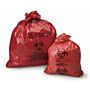 Waste Bag, 38" x 45", Red/Black, w/biohazard symbol, 3mil, 100/case