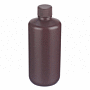 Narrow Mouth Bottle, 500ml (16oz), HDPE, Amber, 48/cs