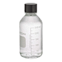 Media Bottle, 250ml, Clear, Grad, with Rubber Lined Cap, 48/cs