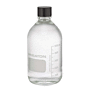 Media Bottle, 500ml, Clear, Grad, with Rubber Lined Cap, 24/cs