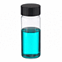 25ml Sample Vial, Clear, PTFE/Rubber Lined Cap, 72/cs