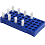 Tube rack, cryotube, 50-well, polycarbonate, blue, 4/pack
