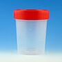 Container, 120ml/4oz, w/separate screw cap and temperature strip, polypropylene, non sterile, 500/case
