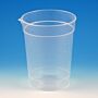 Beaker w/pour spout, 6.5oz, polypropylene, cup w/paper lids, 25/pack, 20 packs/case