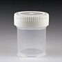 Tite-Rite Container, 20mL/0.67oz, Polypropylene, 35mm Opening, Graduated, with Separate White Screwcap, 1000/Case