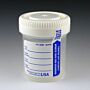 Tite-Rite Container, 60mL/2oz, Polypropylene, ID Label with Tab Seal, Graduated, w/Attached White Screwcap, Sterile, 500/Case
