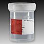 Pre-Filled Container with Click Close Lid: Tite-Rite, 120mL (4oz), PP, Filled with 60mL of 10% Neutral Buffered Formalin, Attached Hazard Label, 24/Box, 4 Boxes/Unit