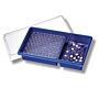 2mL Amber Glass I-D, Blue PP, PTFE/RR, Target DP Convenience Kit, 100/pack