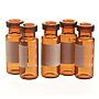 2mL, Amber Glass I-D, National Scientific Silanized, 12x32mm, Flat Base, Target LoVial 11mm Crimp Top Vial, 100/pack