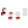 13mm Snapcap Closure, Clear Polypropylene, PTFE/Red Rubber, 100/pack