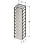 Vertical freezer rack, for 2" boxes, 10 place, 1 each