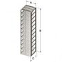 Vertical freezer rack, for 2" boxes, 11 place, 1 each