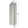 Vertical freezer rack, for 2" boxes, 12 place, 1 each