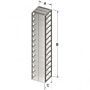 Vertical freezer rack, for 2" boxes, 13 place, 1 each
