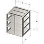 Vertical freezer rack, for 2" boxes, 3 place, 1 each