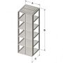Vertical freezer rack, for 3" boxes, 5 place, 1 each
