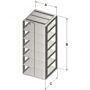 Vertical freezer rack, for 2" boxes, 6 place, 1 each