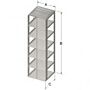 Vertical freezer rack, for 3" boxes, 6 place, 1 each