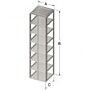 Vertical freezer rack, for 3" boxes, 7 place, 1 each
