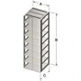 Vertical freezer rack, for 2" boxes, 8 place, 1 each