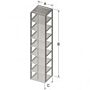 Vertical freezer rack, for 3" boxes, 8 place, 1 each