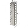 Vertical freezer rack, for 3" boxes, 10 place, 1 each