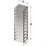 Vertical freezer rack, for plastic storage boxes, 10 place, 1 each