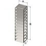 Vertical freezer rack, for plastic storage boxes, 11 place, 1 each