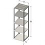 Vertical freezer rack, for 15ml & 50ml tubes, 4 place, 1 each