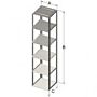 Vertical freezer rack, for 15ml & 50ml tubes, 5 place, 1 each