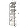 Vertical freezer rack, for 15ml & 50ml tubes, 6 place, 1 each