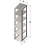Vertical freezer rack, for 96-well & 384-well plates, holds 25 plates w/lids, 1 each