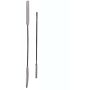 Spatula, round flat end one side, tapered flat end other side, 195mm, stainless steel, 1 each