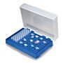 Tube rack, PCR, 96-well, blue, 5/pack