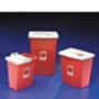 PG II Sharps Container, 8 Gallon, Red, Hinged Lid, 10/cs