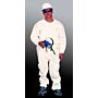 Coverall, Zipper Front, Elastic Wrists & Ankles, White, Small, 25/case