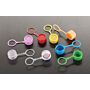 Cap, for Micrewtube, with o-ring seal and loop, lilac, 1,000/case