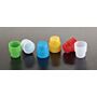 Cap, push-in, for 17mm tubes, polyethylene, green, 1,000/bag, 4,000/case