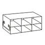 Upright freezer rack, for 3" boxes, 3x2=6 place, 1 each