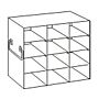 Upright freezer rack, for 2" boxes, 3x4=12 place, 1 each