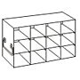 Upright freezer rack, for 3" boxes, 4x3=12 place, 1 each