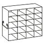 Upright freezer rack, for 2" boxes, 4x5=20 place, 1 each