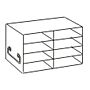 Upright freezer rack, for plastic storage boxes, 2x4=8 place, 1 each