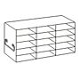 Upright freezer rack, for plastic storage boxes, 3x5=15 place, 1 each