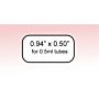 Cryo-Clear Laser Labels 0.94 x 0.50", for use with 0.5mL tubes, 2,380/pack