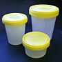 Tite-Rite Container, 250mL/8oz, Polypropylene, Graduated, with Separate Yellow Screwcap, 100/Case