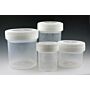 Tite-Rite Container, 120mL/4oz, Polypropylene, 53mm Opening, Graduated, with Separate White Screwcap, 300/Case