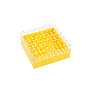 KeepIT-81 Polycarbonate Freezer Box, Yellow, 10/Case